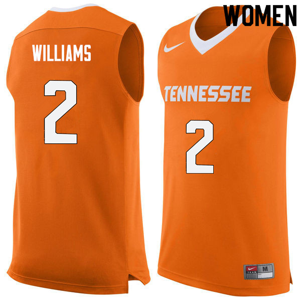Women #2 Grant Williams Tennessee Volunteers College Basketball Jerseys Sale-Orange